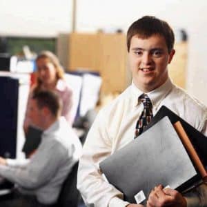 young man in a business office